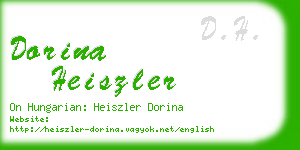 dorina heiszler business card